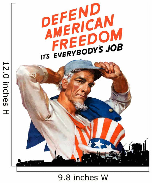 Digitally Restored War Propaganda Wall Decal Design 142