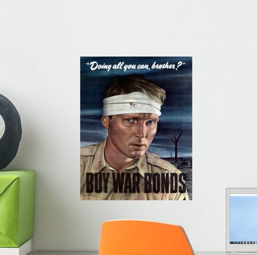 Digitally Restored War Propaganda Wall Decal Design 139