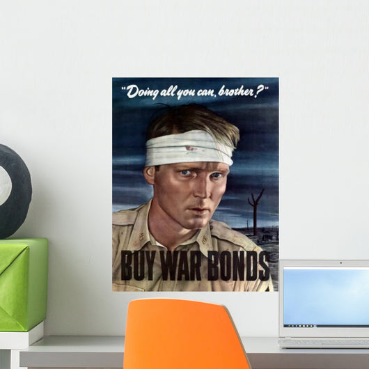 Digitally Restored War Propaganda Wall Decal Design 139