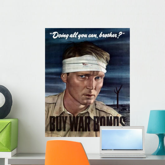 Digitally Restored War Propaganda Wall Decal Design 139