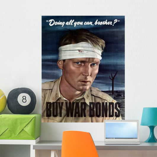 Digitally Restored War Propaganda Wall Decal Design 139