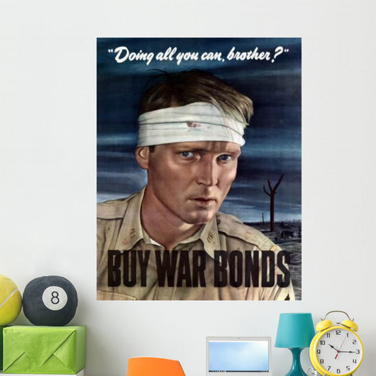 Digitally Restored War Propaganda Wall Decal Design 139