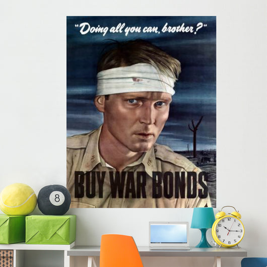 Digitally Restored War Propaganda Wall Decal Design 139