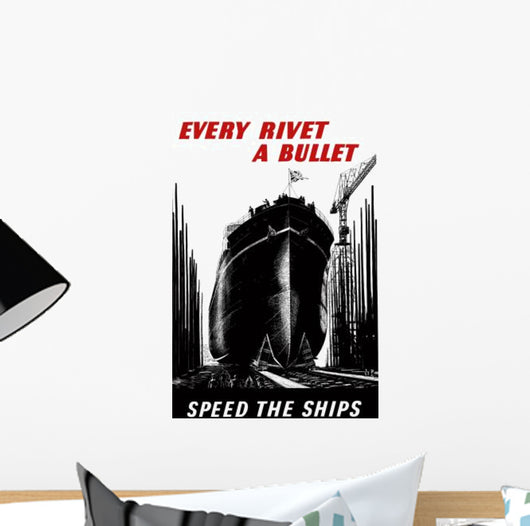 Digitally Restored War Propaganda Wall Decal Design 131