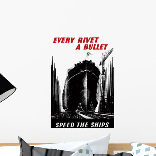 Digitally Restored War Propaganda Wall Decal Design 131