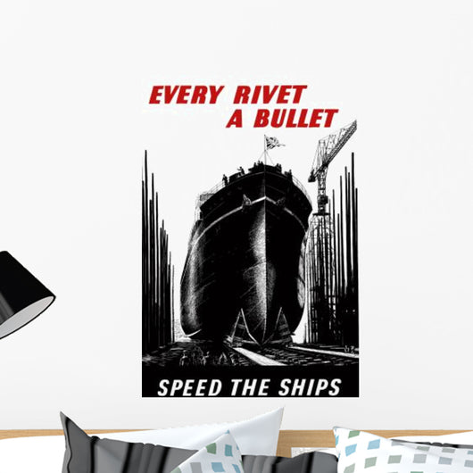 Digitally Restored War Propaganda Wall Decal Design 131