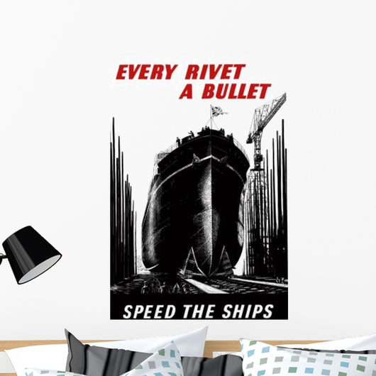 Digitally Restored War Propaganda Wall Decal Design 131