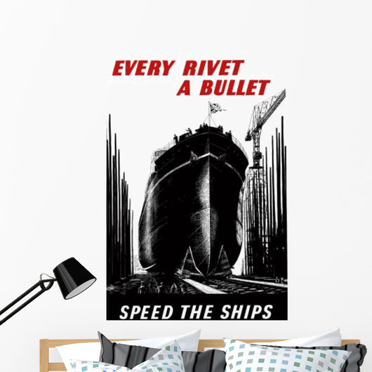 Digitally Restored War Propaganda Wall Decal Design 131