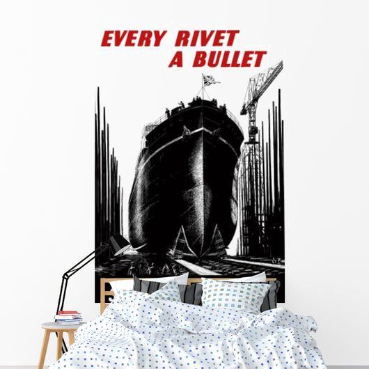 Digitally Restored War Propaganda Wall Decal Design 131