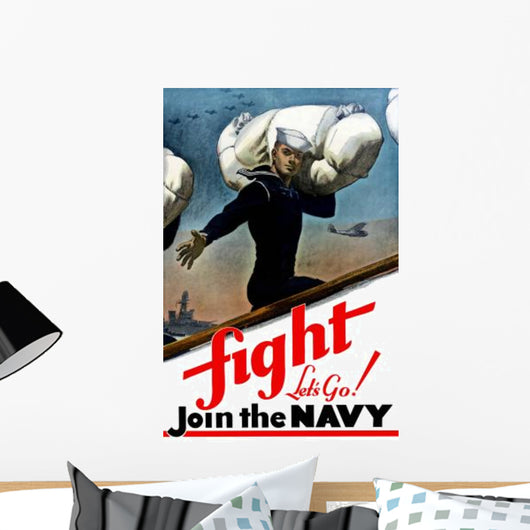 Digitally Restored War Propaganda Wall Decal Design 129