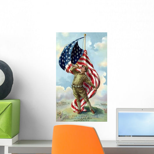 Digitally Restored War Propaganda Wall Decal Design 125