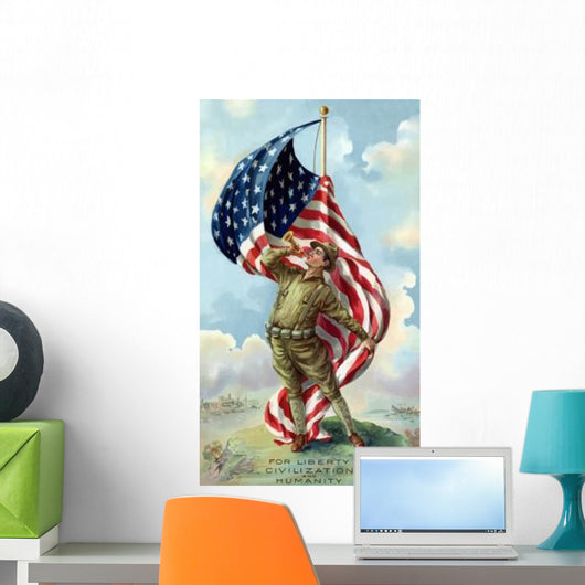 Digitally Restored War Propaganda Wall Decal Design 125