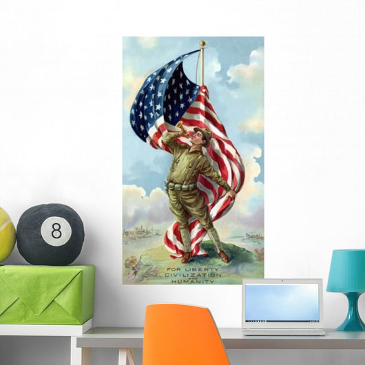 Digitally Restored War Propaganda Wall Decal Design 125