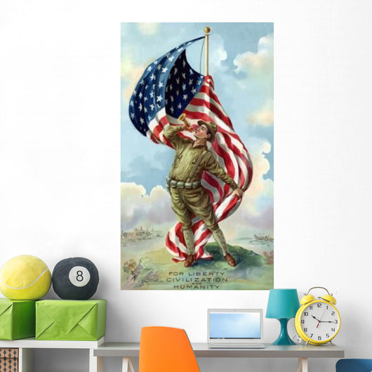 Digitally Restored War Propaganda Wall Decal Design 125