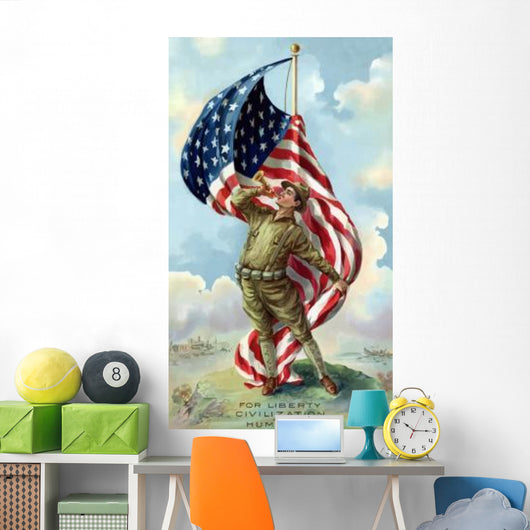 Digitally Restored War Propaganda Wall Decal Design 125