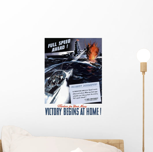Digitally Restored War Propaganda Wall Decal Design 123