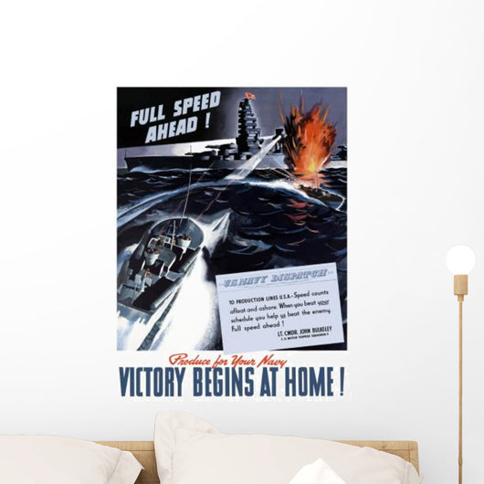 Digitally Restored War Propaganda Wall Decal Design 123