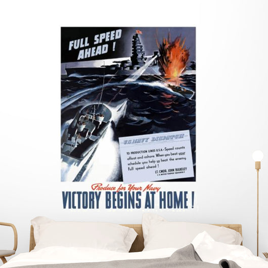 Digitally Restored War Propaganda Wall Decal Design 123