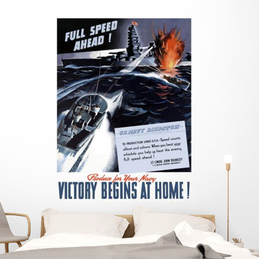 Digitally Restored War Propaganda Wall Decal Design 123