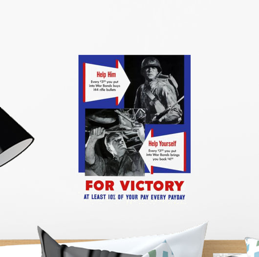 Digitally Restored War Propaganda Wall Decal Design 120