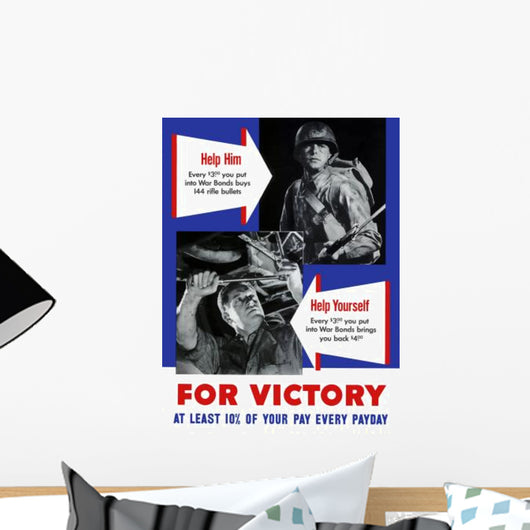 Digitally Restored War Propaganda Wall Decal Design 120