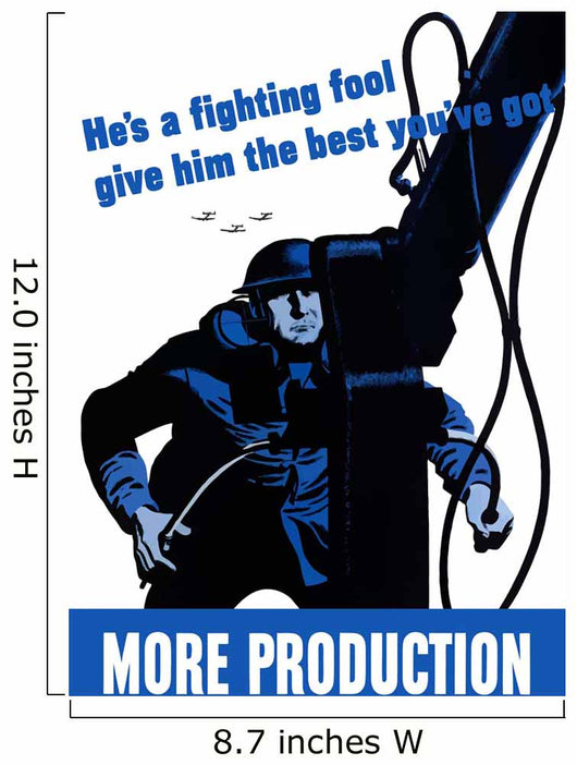 Digitally Restored War Propaganda Wall Decal Design 119
