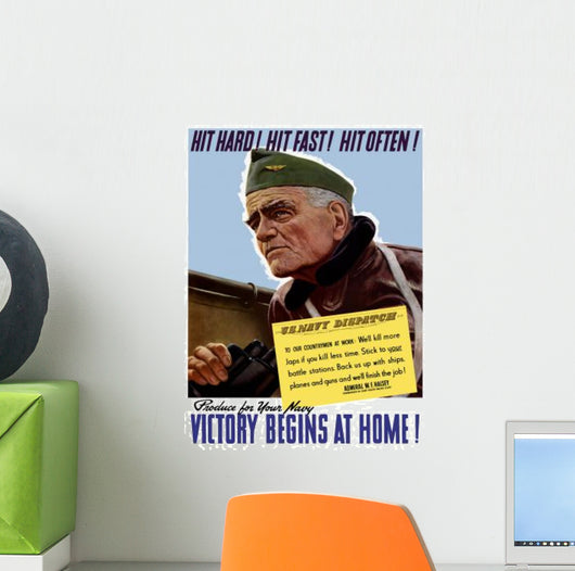 Digitally Restored War Propaganda Wall Decal Design 117