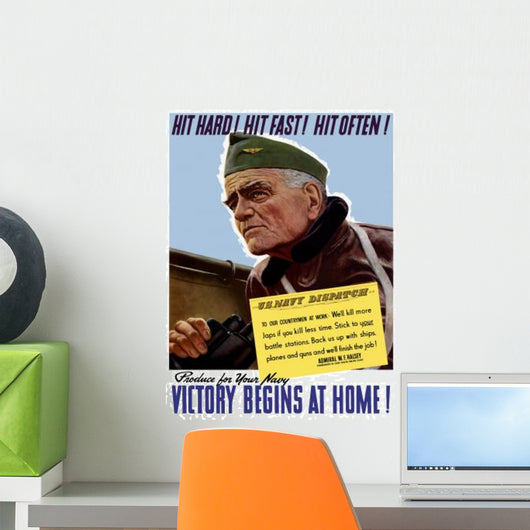 Digitally Restored War Propaganda Wall Decal Design 117