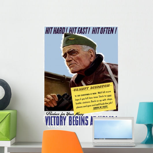 Digitally Restored War Propaganda Wall Decal Design 117