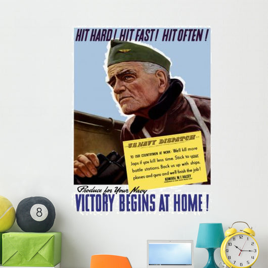 Digitally Restored War Propaganda Wall Decal Design 117