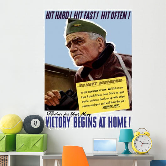Digitally Restored War Propaganda Wall Decal Design 117