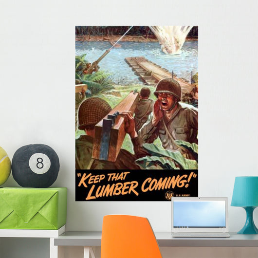 Digitally Restored War Propaganda Wall Decal Design 99
