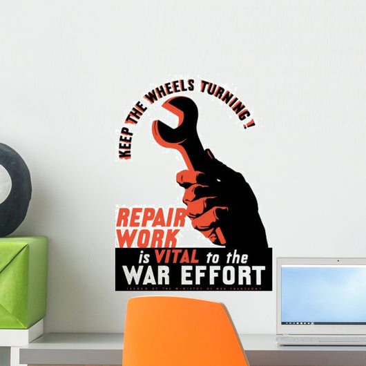 Digitally Restored War Propaganda Wall Decal Design 97