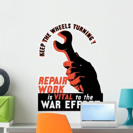 Digitally Restored War Propaganda Wall Decal Design 97
