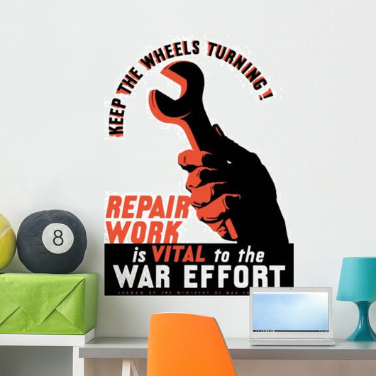 Digitally Restored War Propaganda Wall Decal Design 97