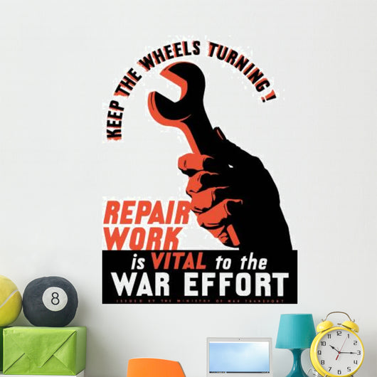 Digitally Restored War Propaganda Wall Decal Design 97
