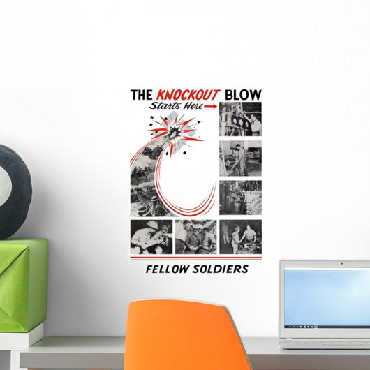 Digitally Restored War Propaganda Wall Decal Design 93