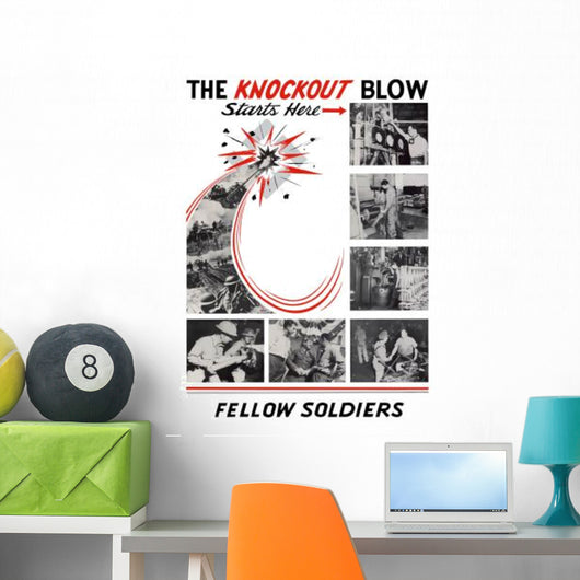Digitally Restored War Propaganda Wall Decal Design 93