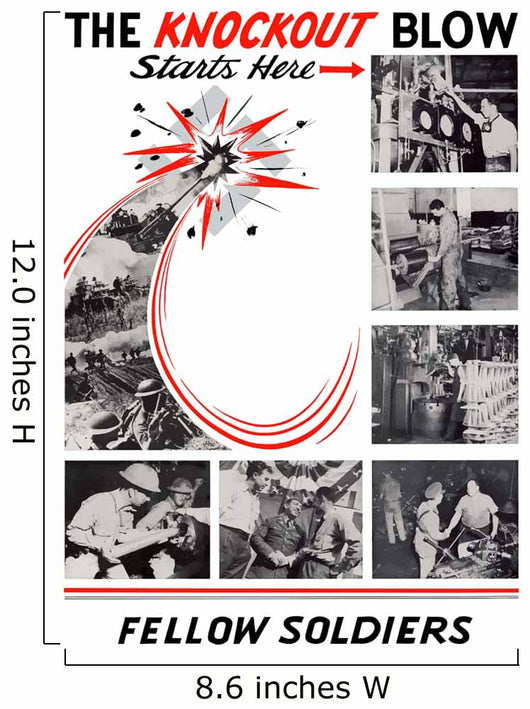 Digitally Restored War Propaganda Wall Decal Design 93