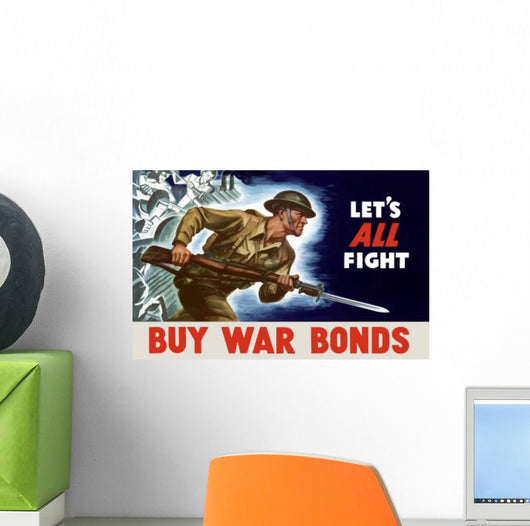Digitally Restored Wwii War Wall Decal Design 5