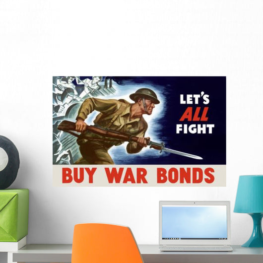 Digitally Restored Wwii War Wall Decal Design 5