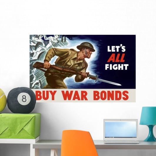 Digitally Restored Wwii War Wall Decal Design 5