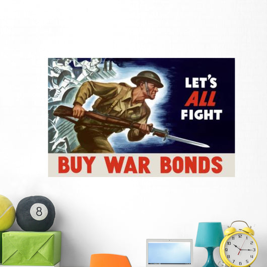 Digitally Restored Wwii War Wall Decal Design 5