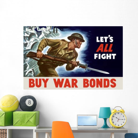 Digitally Restored Wwii War Wall Decal Design 5