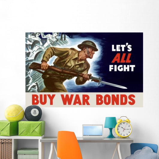 Digitally Restored Wwii War Wall Decal Design 5
