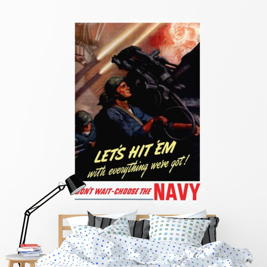 Digitally Restored War Propaganda Wall Decal Design 89