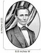 Digitally Restored Vector Portrait Wall Decal Design 4