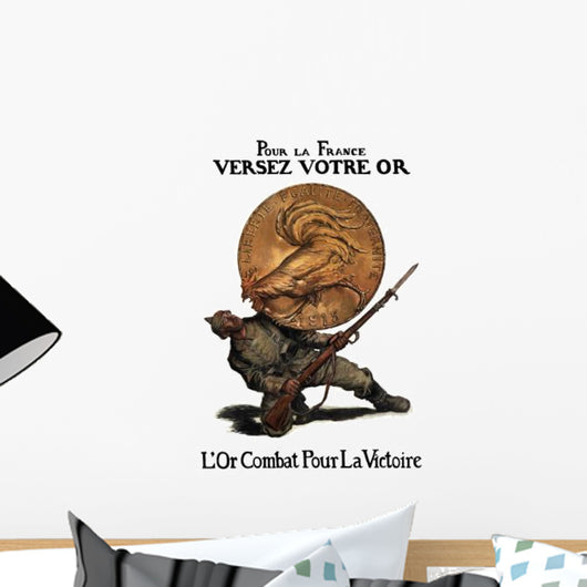 Digitally Restored War Propaganda Wall Decal Design 83