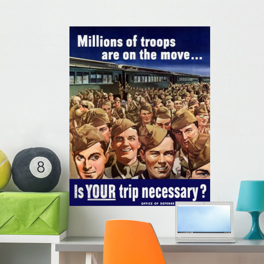 Digitally Restored War Propaganda Wall Decal Design 75