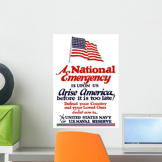 Digitally Restored War Propaganda Wall Decal Design 71